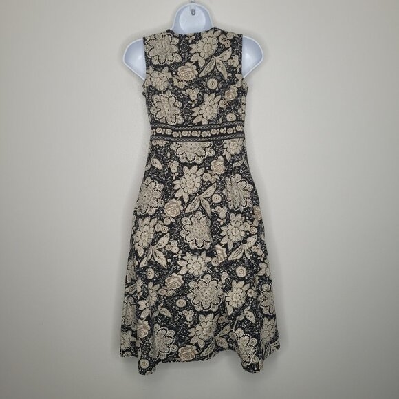 Vintage y2k dark cottagecore boho stretch classic v neck pockets dress size 4p - Picture 2 of 8